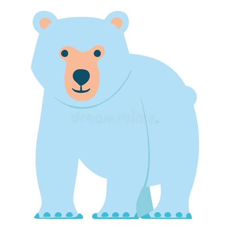 Cute Blue Polar Bear Stock Vector Illustration Of Isolated 272326261