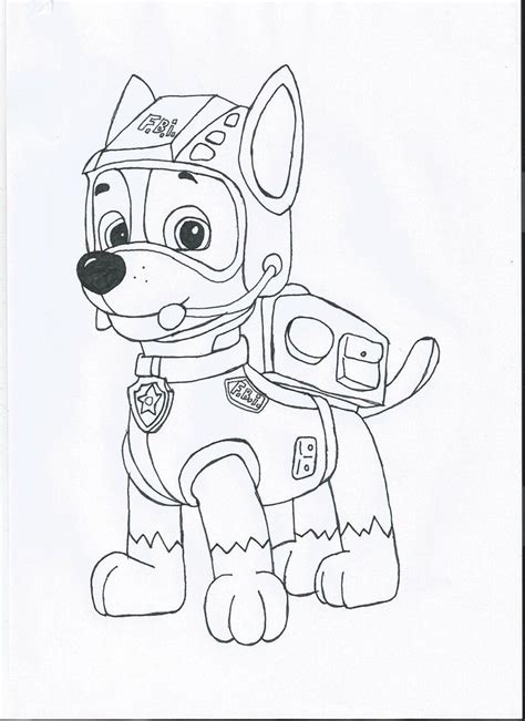 Chase Paw Patrol Coloring Page Chase Paw Patrol Coloring Page