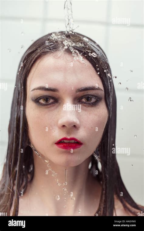 Woman Under Shower Hi Res Stock Photography And Images Alamy