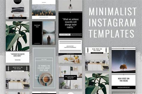Minimalist 40 Instagram Templates By Colsiecreates On Creativemarket