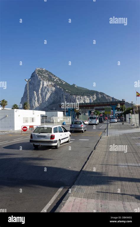 Gibraltar Border Crossing Stock Photo Alamy