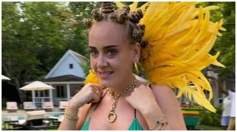 Adele Accused Of Cultural Appropriation For Wearing Bantu Knots Jamaican Flag Bikini Eurweb