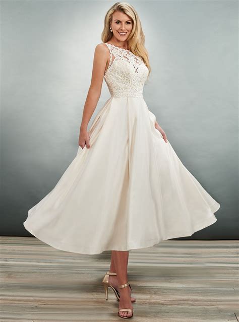 Https://tommynaija.com/wedding/a Line Tea Length Wedding Dress