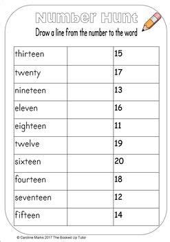 Spelling Numbers 1-20 Writing Numbers Worksheets | Number words