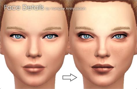Face Details By Vampire Aninyosaloh At Mod The Sims Sims