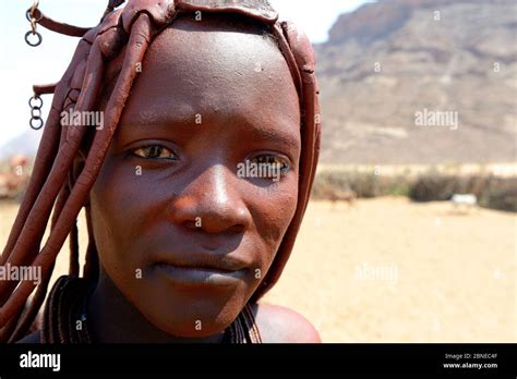 Portrait Of Himba Woman With The Traditional Hair Style Kaokoland