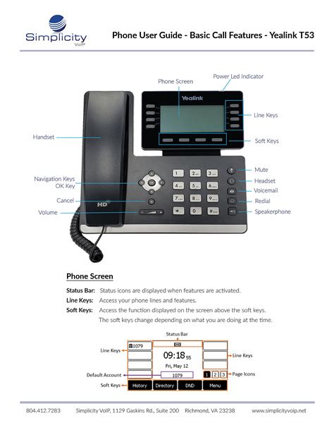 Yealink Phone T53 Quick User Guide And Call Features