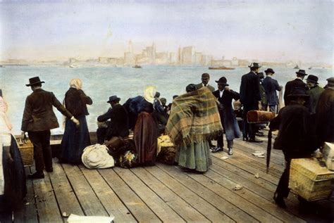 Posterazzi Immigrant Families 1900 Nnewly Landed European Immigrants On The Dock At Ellis