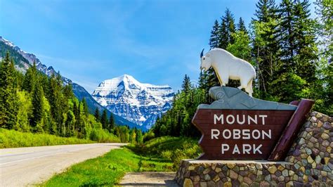 The Entrance Sign To Mt Robson Provincial Park British
