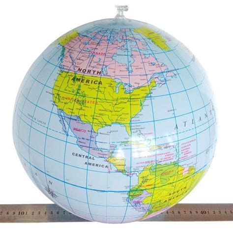 İngilizce dev 40 cm 16 inç Coğrafya PVC eğitim dünya şişme dünya harita
