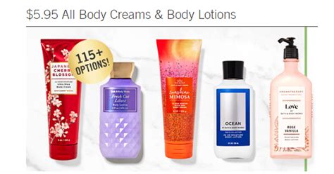 Bath And Body Works All Body Creams And Body Lotions Just 595 Pinching Your Pennies