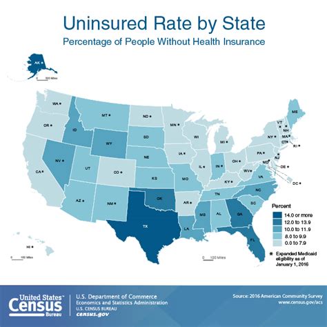 Uninsured Rate By State Percentage Of People Without Health Insurance