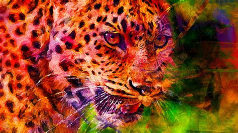 Leopard Digital Art By Elena Kosvincheva
