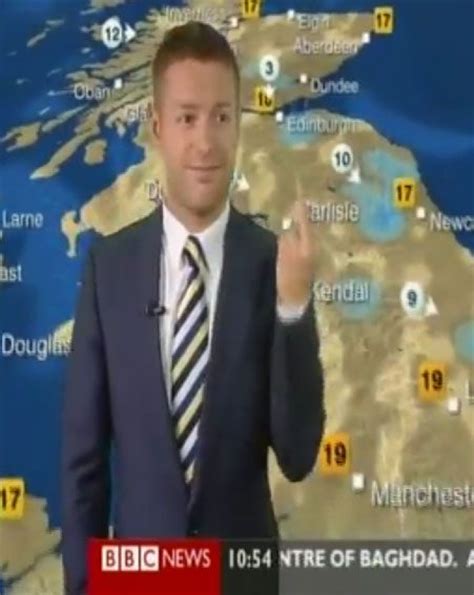Bbc Weatherman Caught Giving Presenters The Finger On Live Tv Naughty