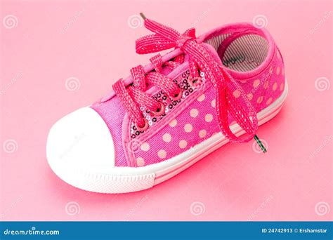 Toddlers Pink Baby Shoes Stock Image Image Of Child 24742913