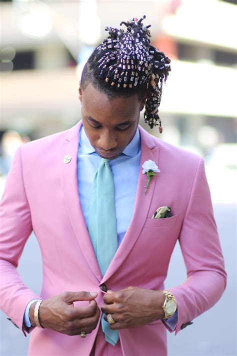 Cheers to a man who thinks he is still thinks he is young, but isn't! OOTD: PINK SUIT FOR THE SUMMER - Norris Danta Ford