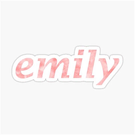Emily Girl Names Stickers Redbubble