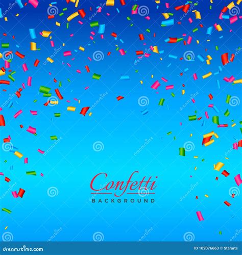 Background With Colorful Confetti Stock Vector Illustration Of