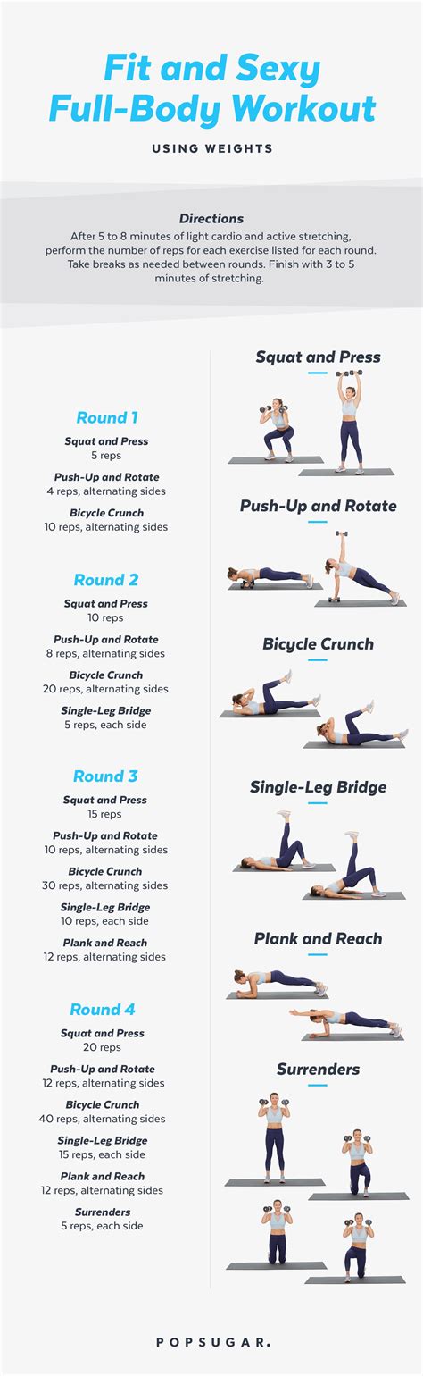 30 Minute Full Body Workout With Weights Popsugar