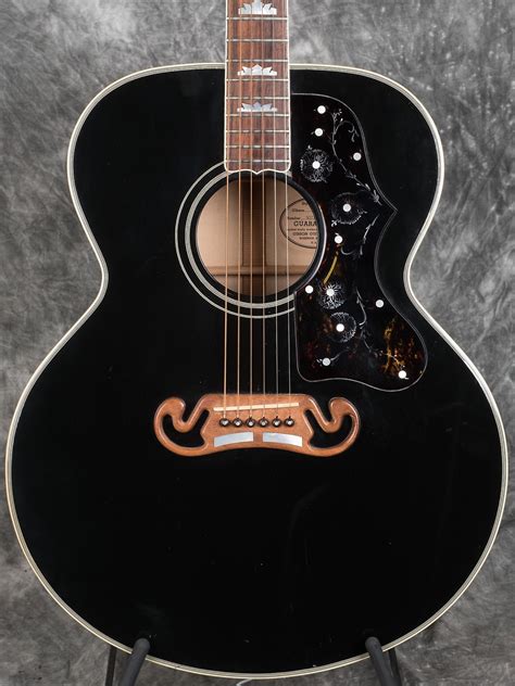 Gibson J Black Acoustic Electric Spacetone Music Reverb