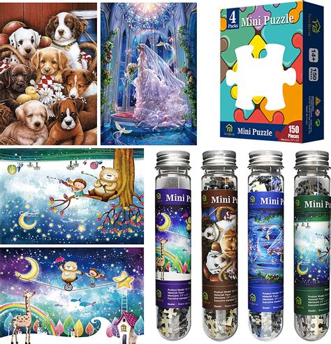Mini Jigsaw Puzzles For Adults 150 Pieces4 Packs Small Jigsaw Puzzle
