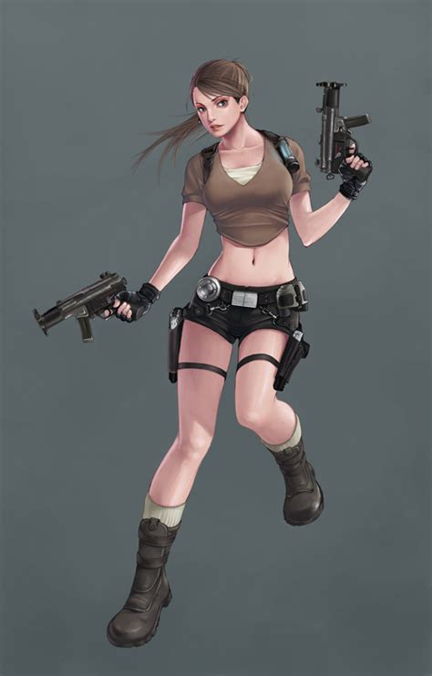 Lara Croft Tomb Raider Drawn By Sww Danbooru