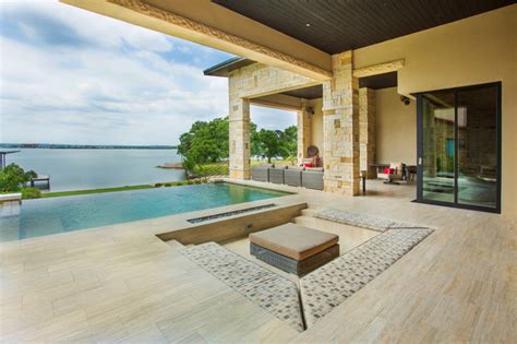 Modern Lake House On Horseshoe Bay Mediterranean Verandah Austin