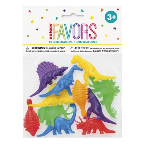 Plastic Assorted Neon Dinosaur Toys Pack Of 12 Dinosaur Party