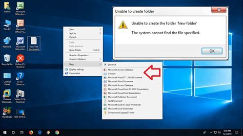 Fix Unable To Create New Folder In Windows 1087 New Folder Missing