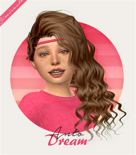 Simiracle Anto`s Dream Hair Retextured Kids Version Sims 4 Hairs