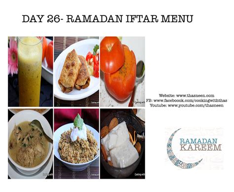 Day 26 Ramadan Iftar Recipes Iftar Menu Cooking With Thas
