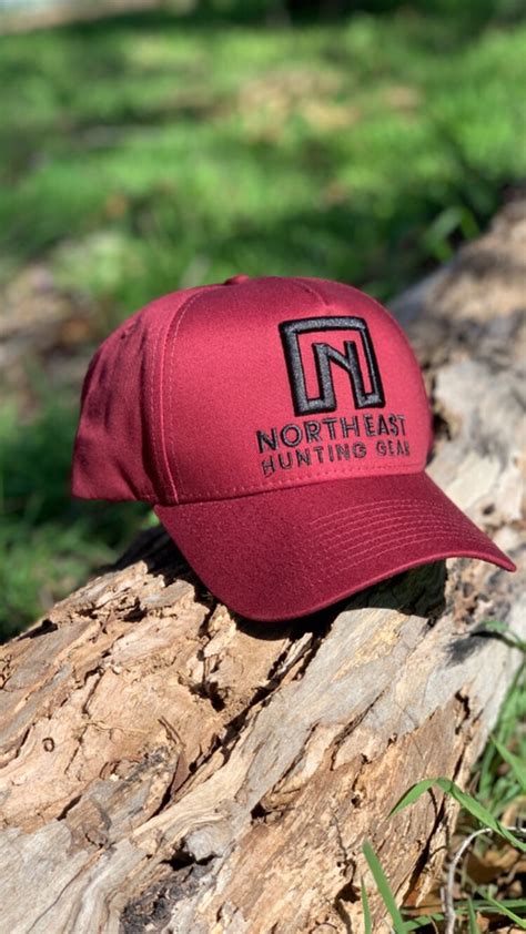 A Frame Hat Burgundy Hat With Black Logo North East Hunting Gear