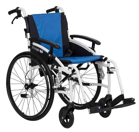 Excel G Logic Lightweight Self Propelled Wheelchair 16 With White