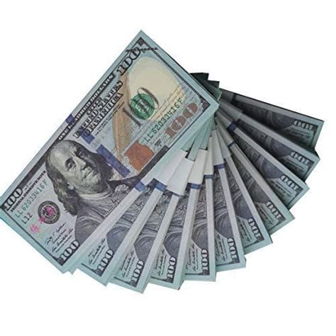 Motion picture money prop money full print 2 sided $20 dollar bills realistic money stacks,copy money play money that looks real for movie,videos, birthday party. WLIFE Motion Picture Money 100 Dollar Bills Movie Prop Money Full Print 2 Sided Realistic Money ...