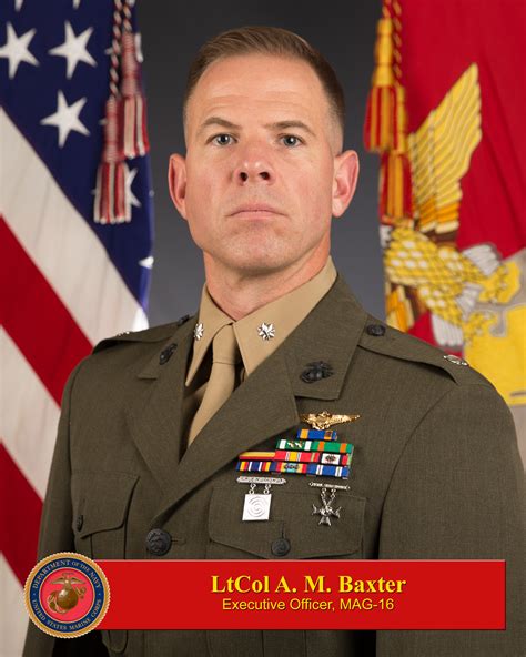 Lieutenant Colonel Andrew M Baxter 3rd Marine Aircraft Wing Biography
