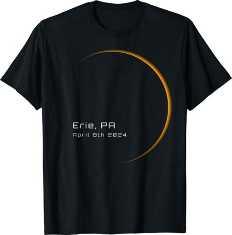 Erie, PA Pennsylvania Total SolarEclipse April 8 2024 T-Shirt - Walmart.com
