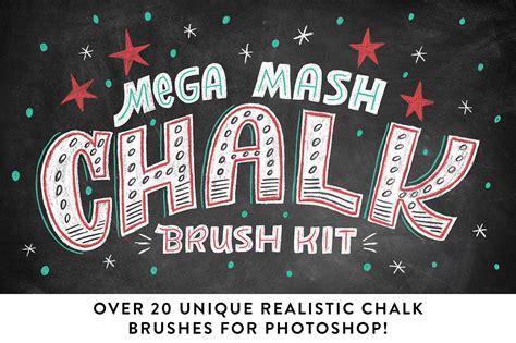 Realistic Photoshop Chalk Brushes Design Cuts