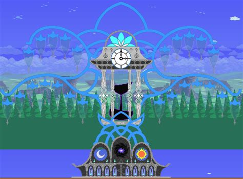 Terraria let's build takes a look at how to build a big base in terraria for pc, console & mobile! WIP - Time space clock tower mega build | Terraria ...