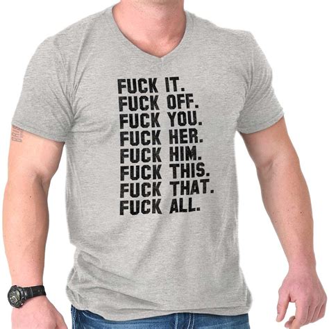 F K It All Funny Offensive Rude Novelty Gift Adult V Neck Short Sleeve T Shirts Ebay