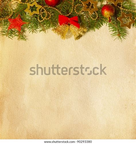 Christmas Border Old Paper Stock Photo Edit Now 90293380