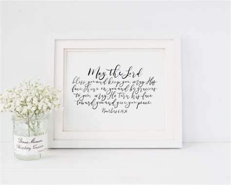 may the lord bless you and keep you printable wall art etsy printable wall art etsy