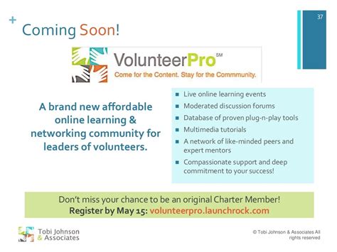 Expert Webinar Series Converting Volunteers From Joiners To Stayers