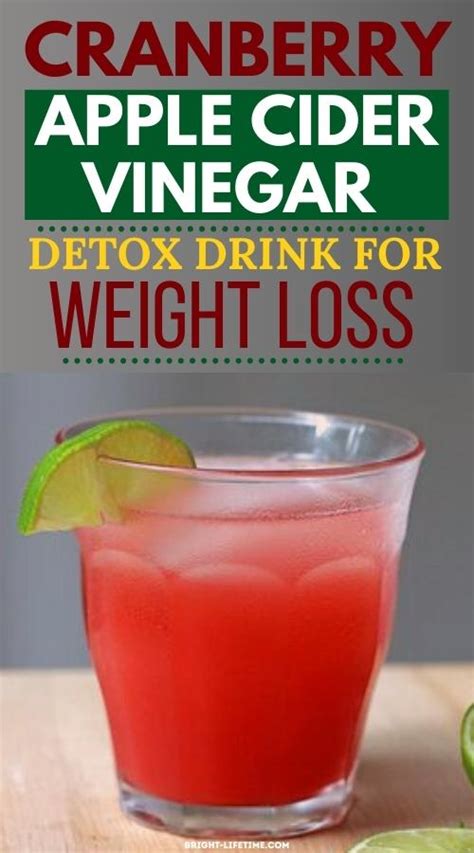 cranberry detox drink with apple cider vinegar bright life