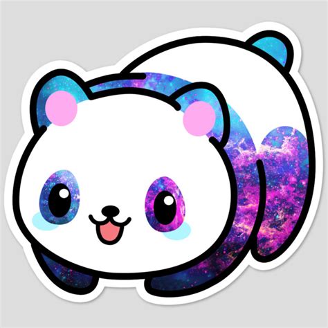 Kawaii Galactic Mighty Panda Sticker By Eugeniaart Design By Humans