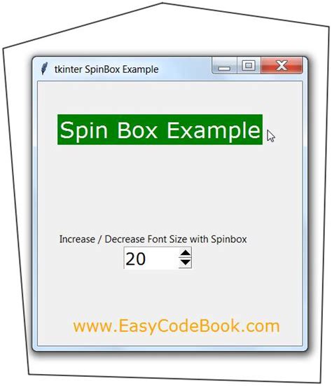 Python Spinbox Change Fontsize Gui Program