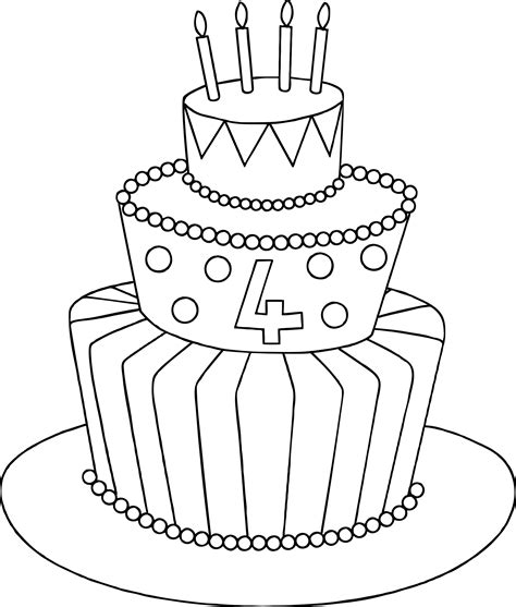 Birthday Cake Drawing Filedraw This Birthday Cake Svg Wikimedia