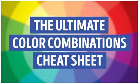 The Best Color Combination Cheat Sheet For You Zestvine 2023