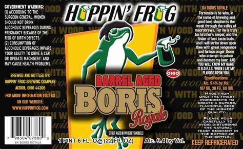 Hoppin Frog Barrel Aged Boris Royale Makes Its Return