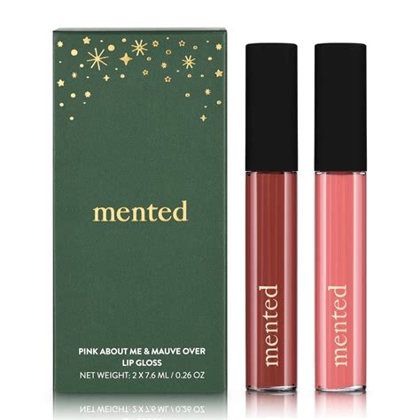 A Cute Lip Duo Mented Cosmetics Holiday Gloss Lip Makeup Duo Gift Set Best Beauty Gift Sets