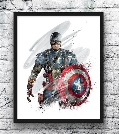 Avengers Watercolor Set Superhero Team Art Print Iron Man Etsy